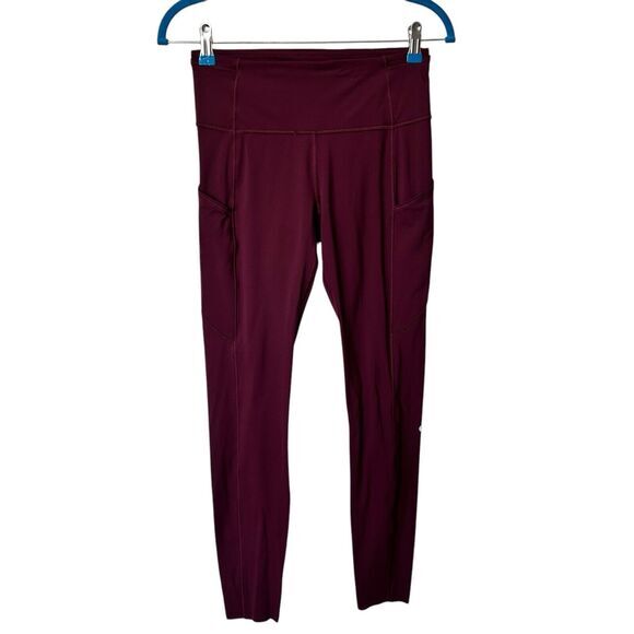 Lululemon Fast Free High Rise Legging Burgundy‎ Size 6 LW5CFSS - Picture 1 of 8